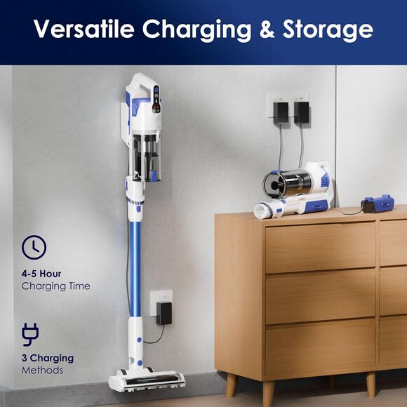 Cordless Vacuum Cleaner 45KPA 88000RPM Strong Suction Stick Vac with LED Display - Picture 2 of 9